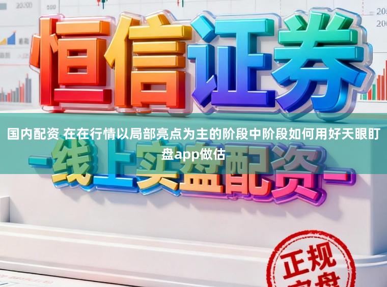 国内配资 在在行情以局部亮点为主的阶段中阶段如何用好天眼盯盘app做估